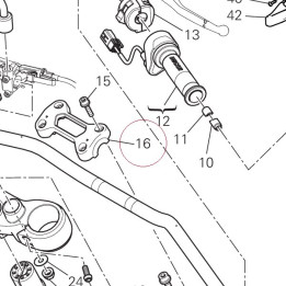 Handlebar bracket, upper 36011461AB