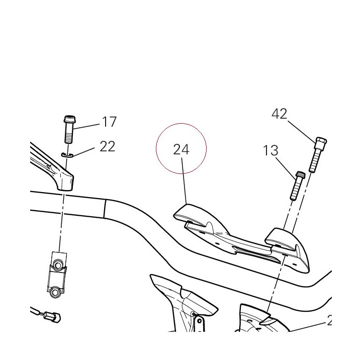 Handlebar bracket, upper 36011561A