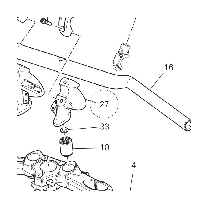 Holder, handle lower 36011651AA