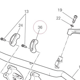 Handlebar bracket, upper 36011661AA