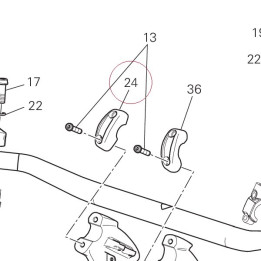 Handlebar bracket, upper 36011681AA