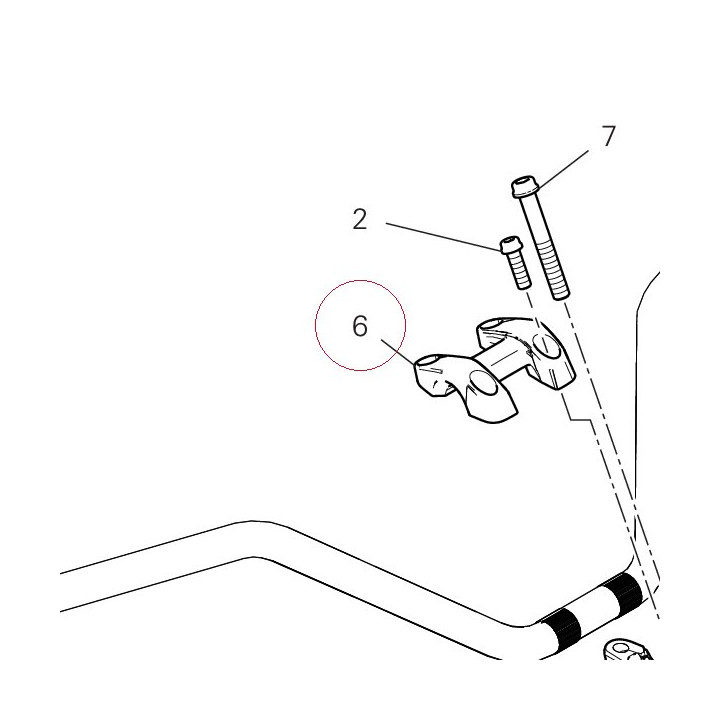 Handlebar bracket, upper 36011752AA
