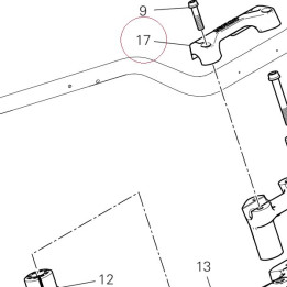 Handlebar bracket, upper 36011781AA