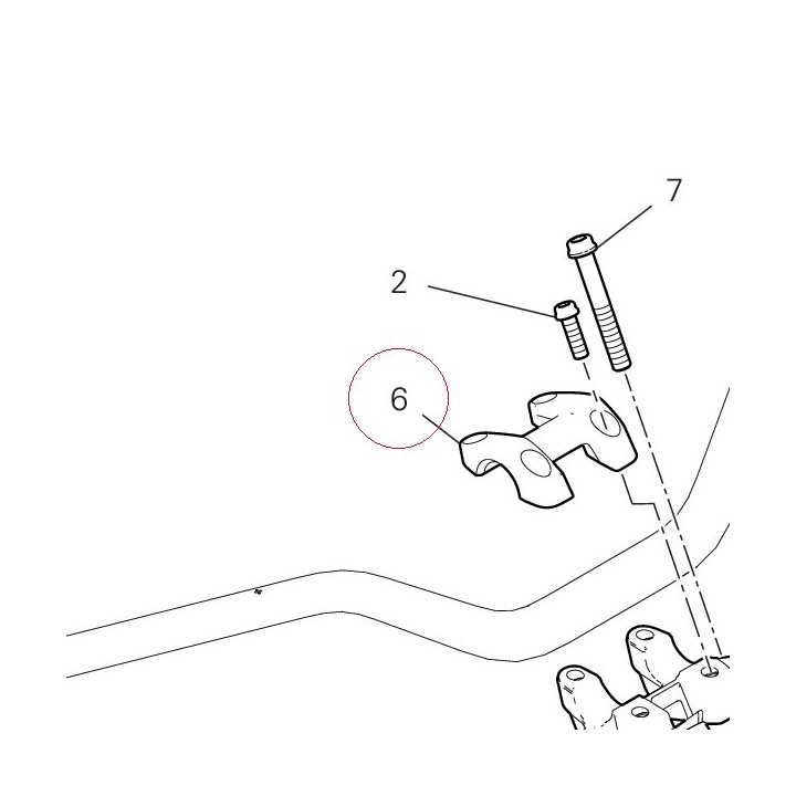 Handlebar bracket, upper 36011811AA
