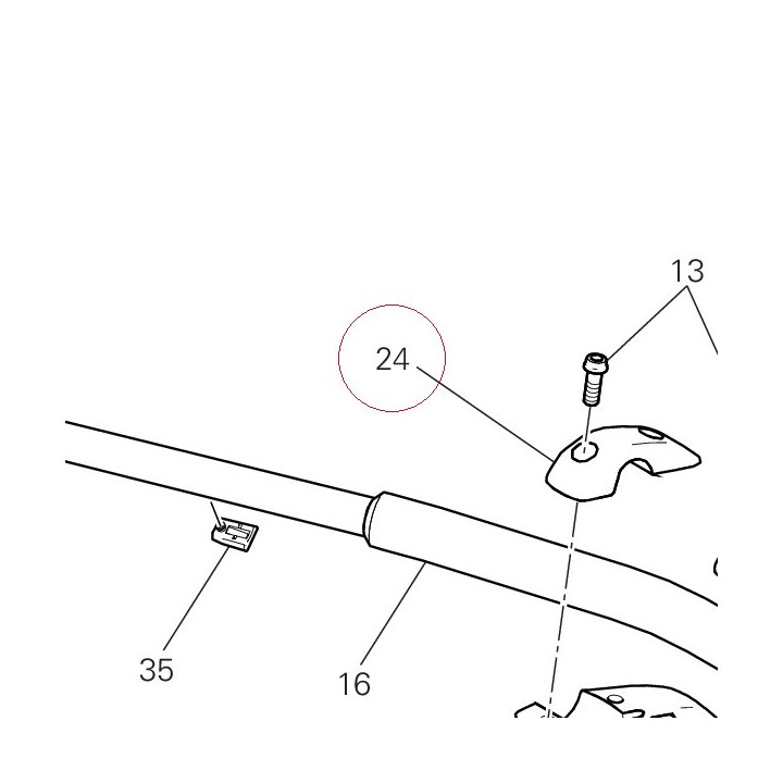 Handlebar bracket, upper 36011852AB