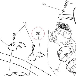 Handlebar bracket, upper 36011862AA