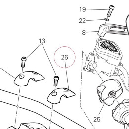 Handlebar bracket, upper 36011862AB