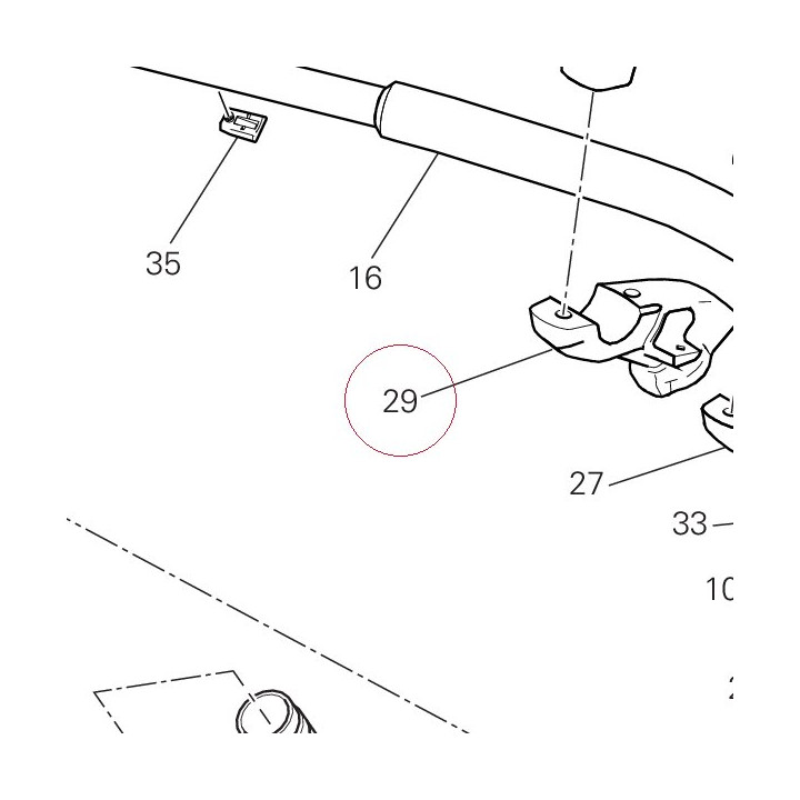 Handlebar bracket, lower left 36011872AA