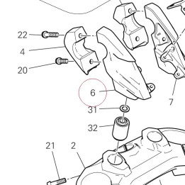 Right front handlebar u-bolt 36012053AB
