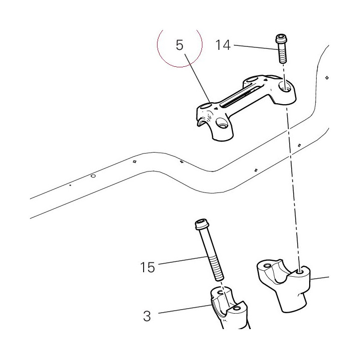 Handlebar bracket, upper 36012541AA