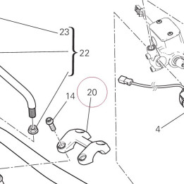Handlebar bracket, upper 36012551AA