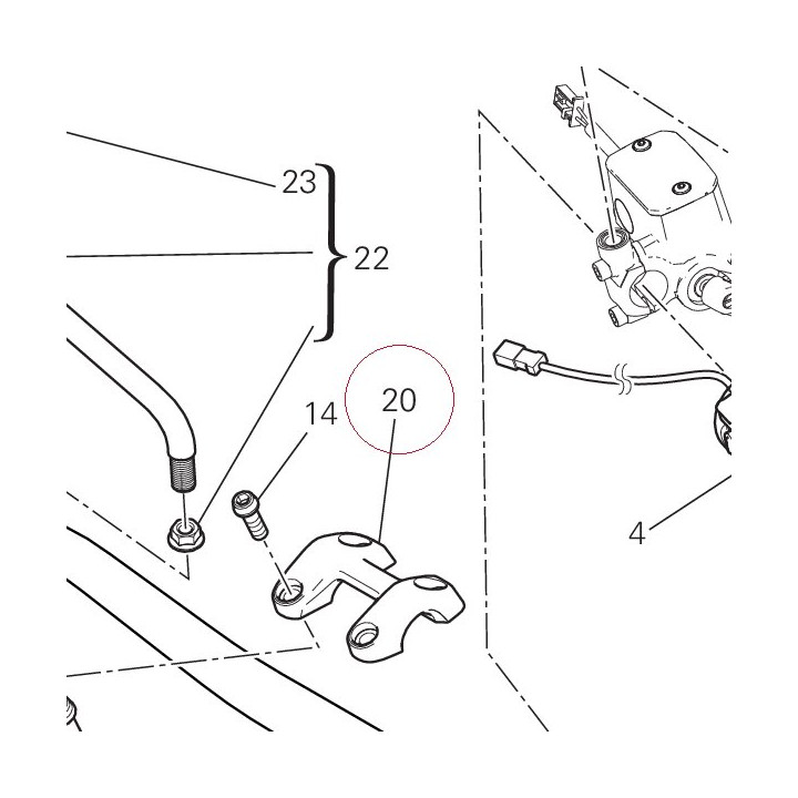 Handlebar bracket, upper 36012551AA