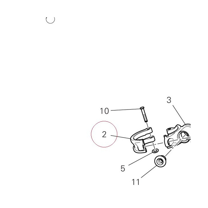 Clamp rear 36012761AA