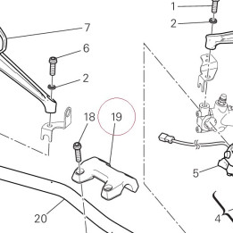 Handlebar bracket, upper 36015332AA