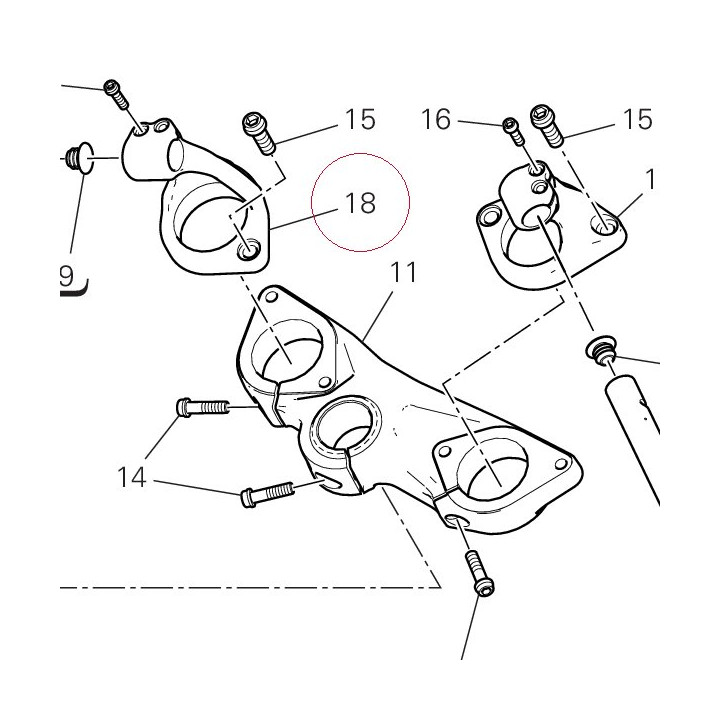 Left half-handlebar 36015502AA