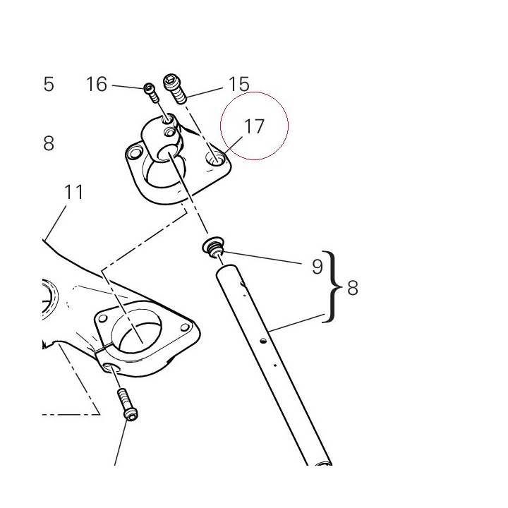 Right half-handlebar 36015512AA