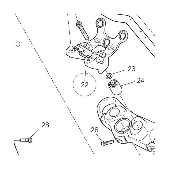 Holder, handle lower 36015521AA