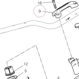Handlebar bracket, upper 36015821AB