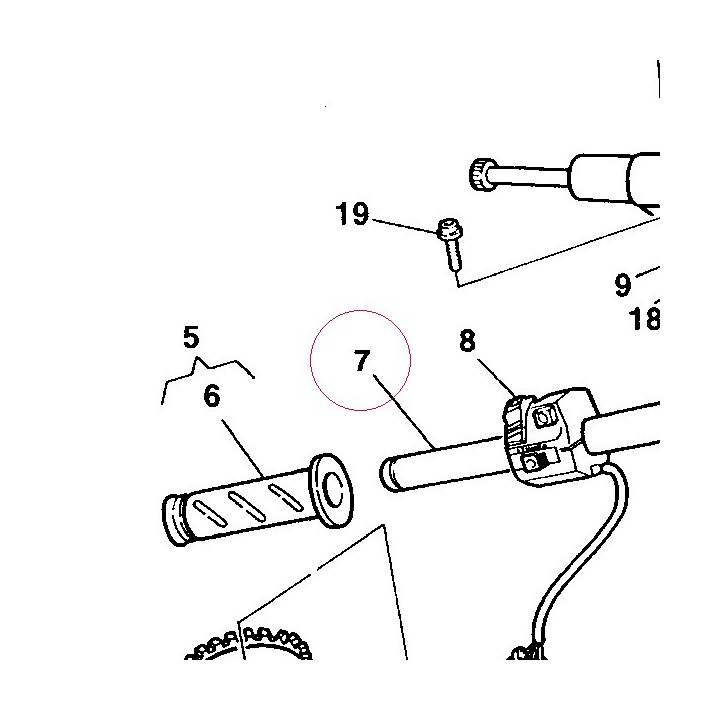 Left half-handlebar 36020121A