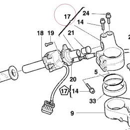 Left half-handlebar 36020221A