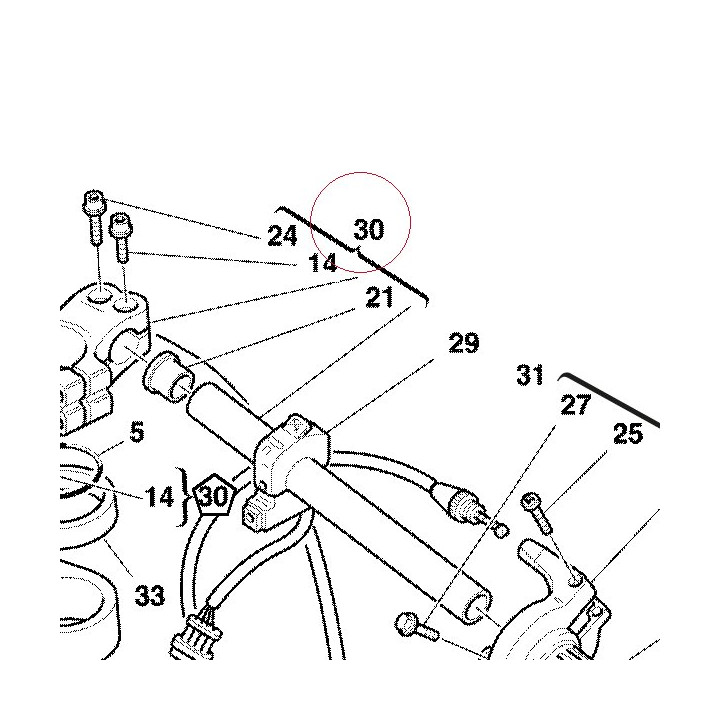 Right half-handlebar 36020231A