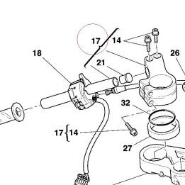 Left half-handlebar 36020371A