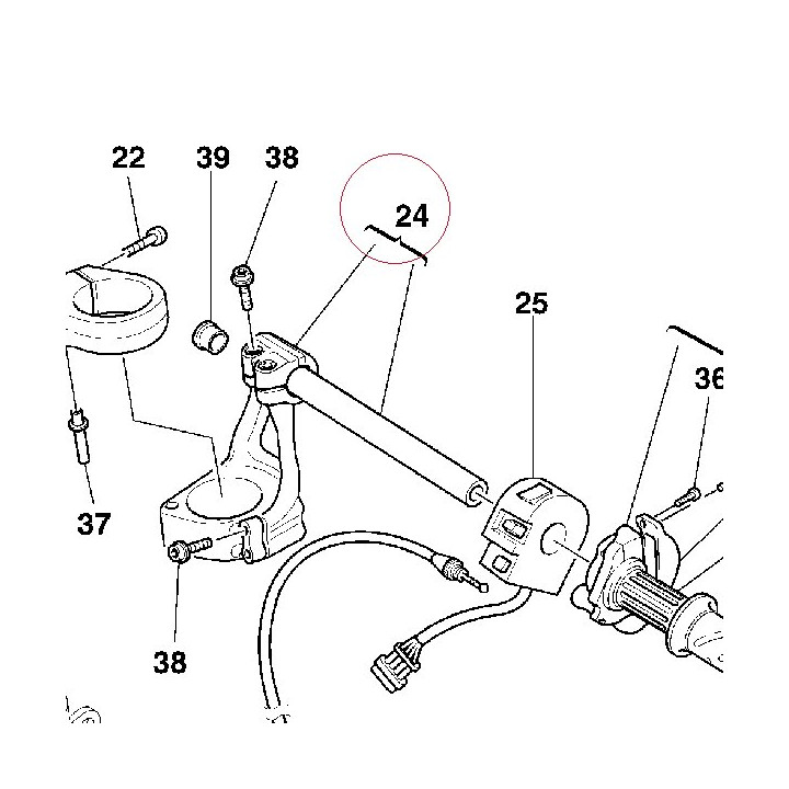 Right half-handlebar 36020561A