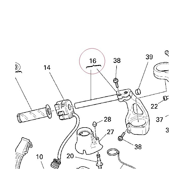 Left half-handlebar 36020571C