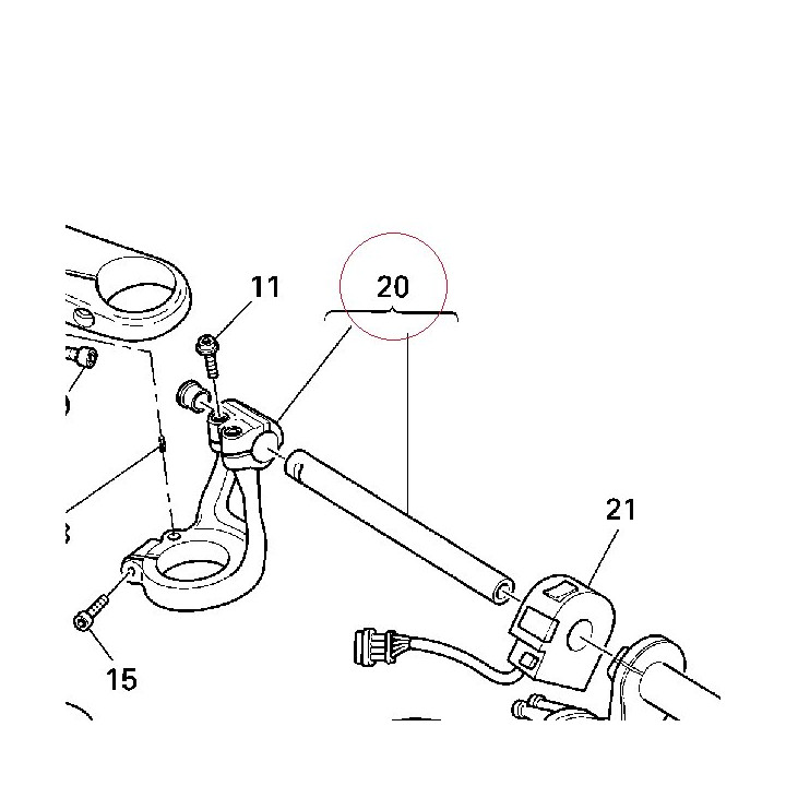 Right half-handlebar 36020791A