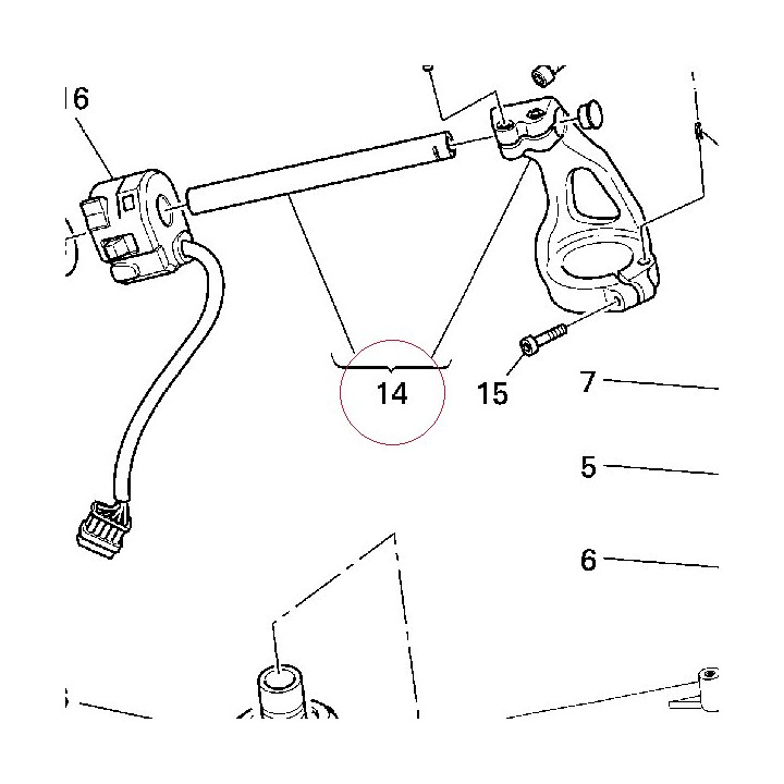 Left half-handlebar 36020801A