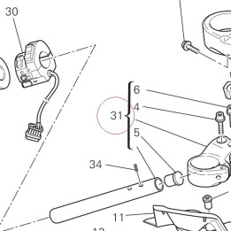 Left half-handlebar 36020871B