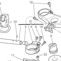 Left half-handlebar 36020871C