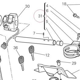 Left half-handlebar 36020871CB