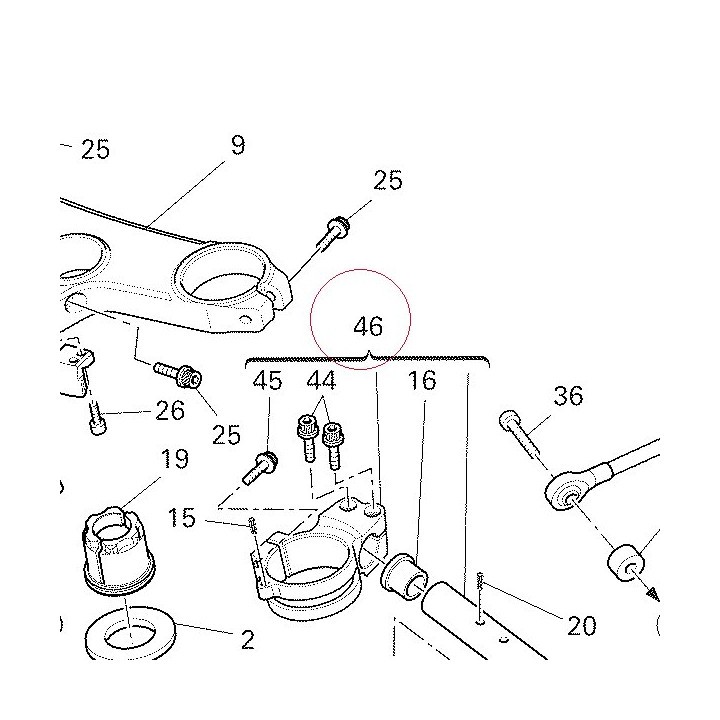 Right half-handlebar 36020932A