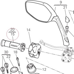 Hand grip left 36110111C