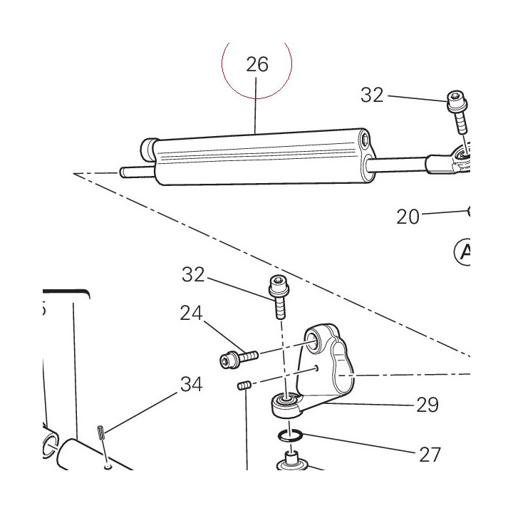 Steering damper 36410031A