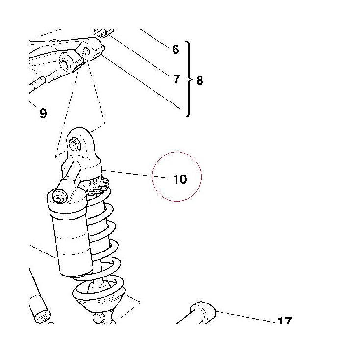 Rear shock absorber 36520501A