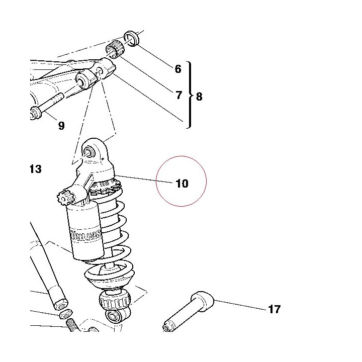 Rear shock absorber 36520511A