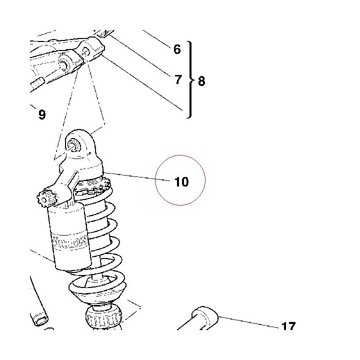 Rear shock absorber 36520511C