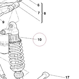 Rear shock absorber 36520511E