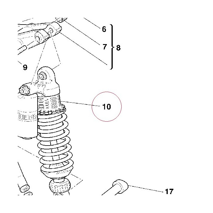 Rear shock absorber 36520511E