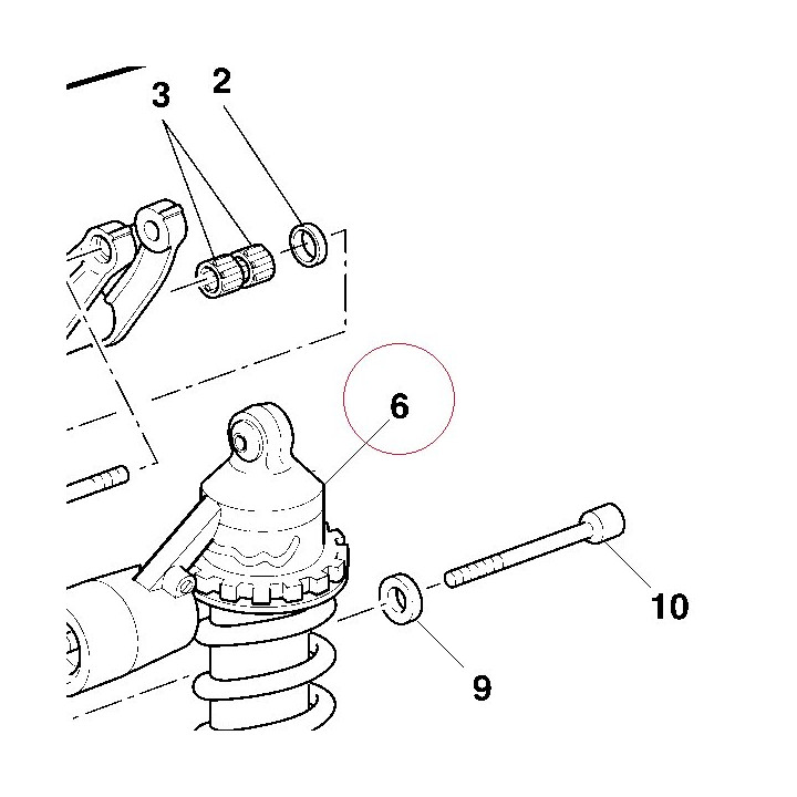 Rear shock absorber 36520521A
