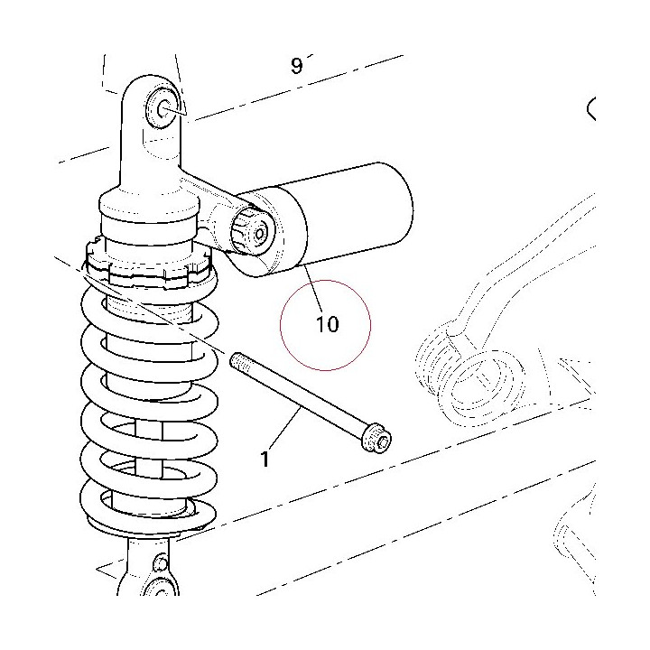 Rear shock absorber 36520751A