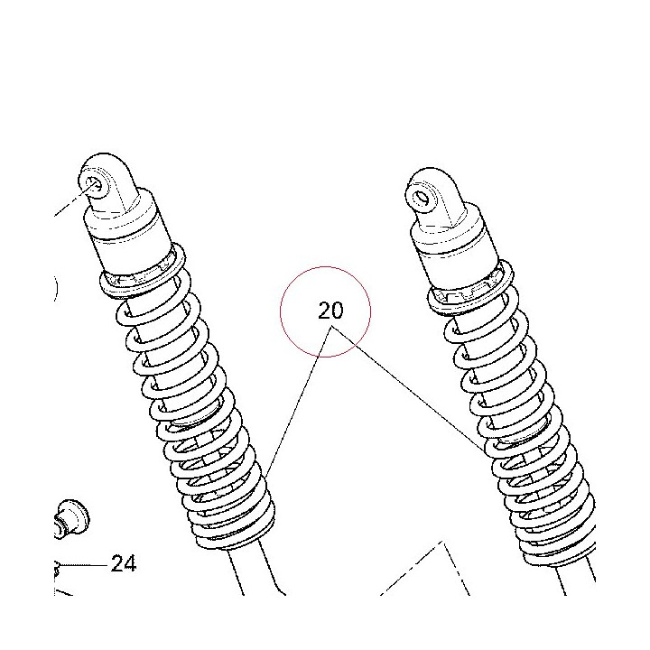 Rear shock absorber 36520791A