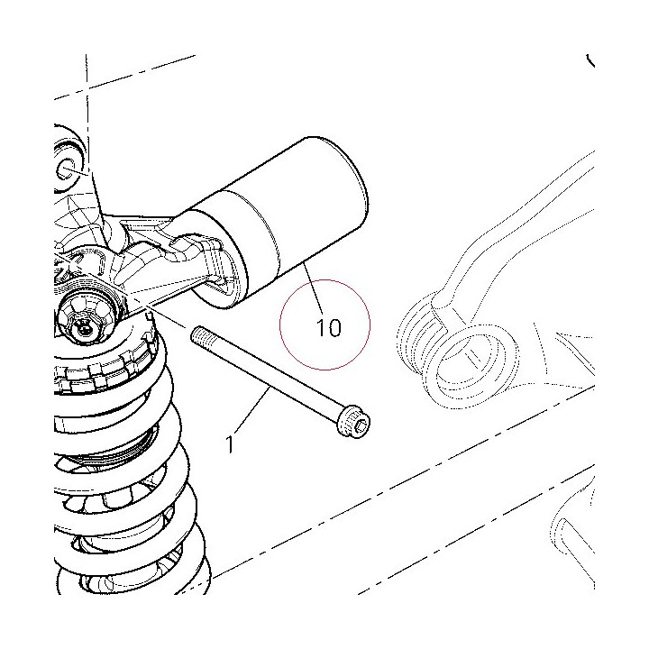 Rear shock absorber 36520841A