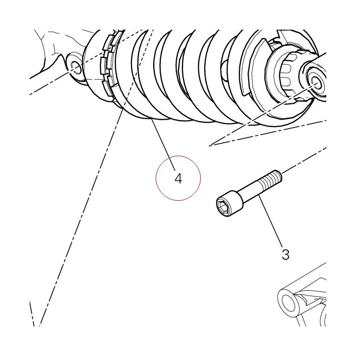 Shock absorber rear Ohlins 36521311A