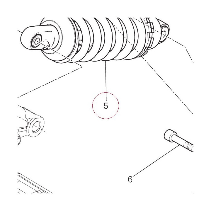Rear shock absorber 36521332A