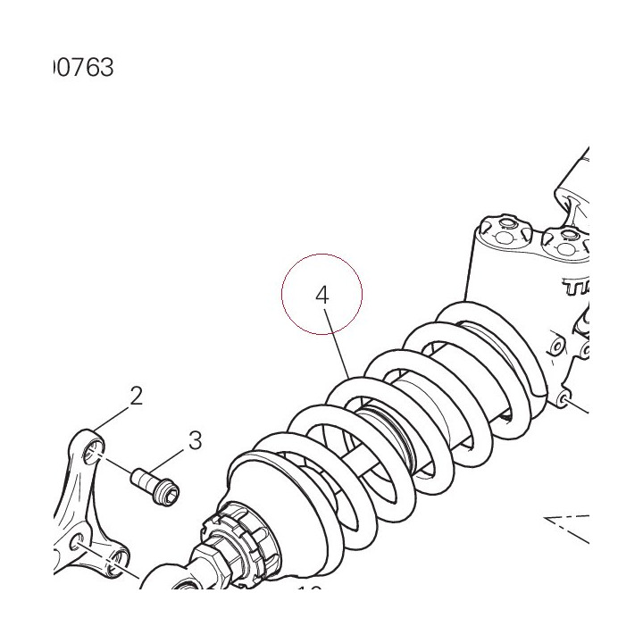 Rear shock absorber 36521421A