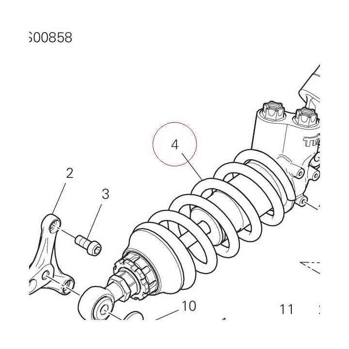 Rear shock absorber 36521532A