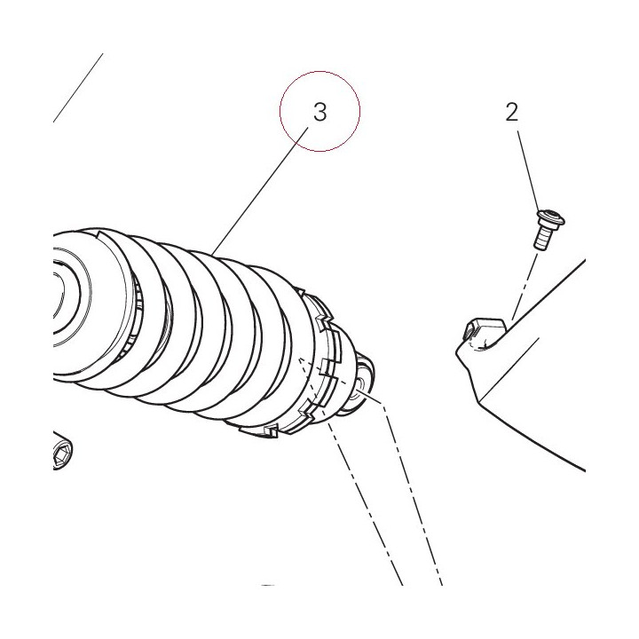 Rear shock absorber 36521611A